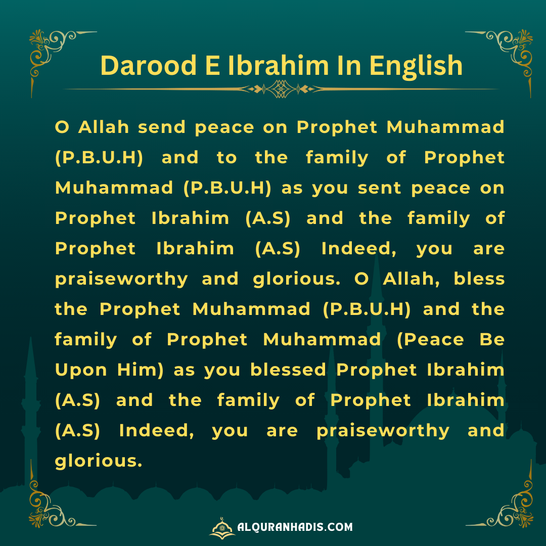 Durood E Ibrahim | Darood E Ibrahimi : In Hindi, English, Arabic